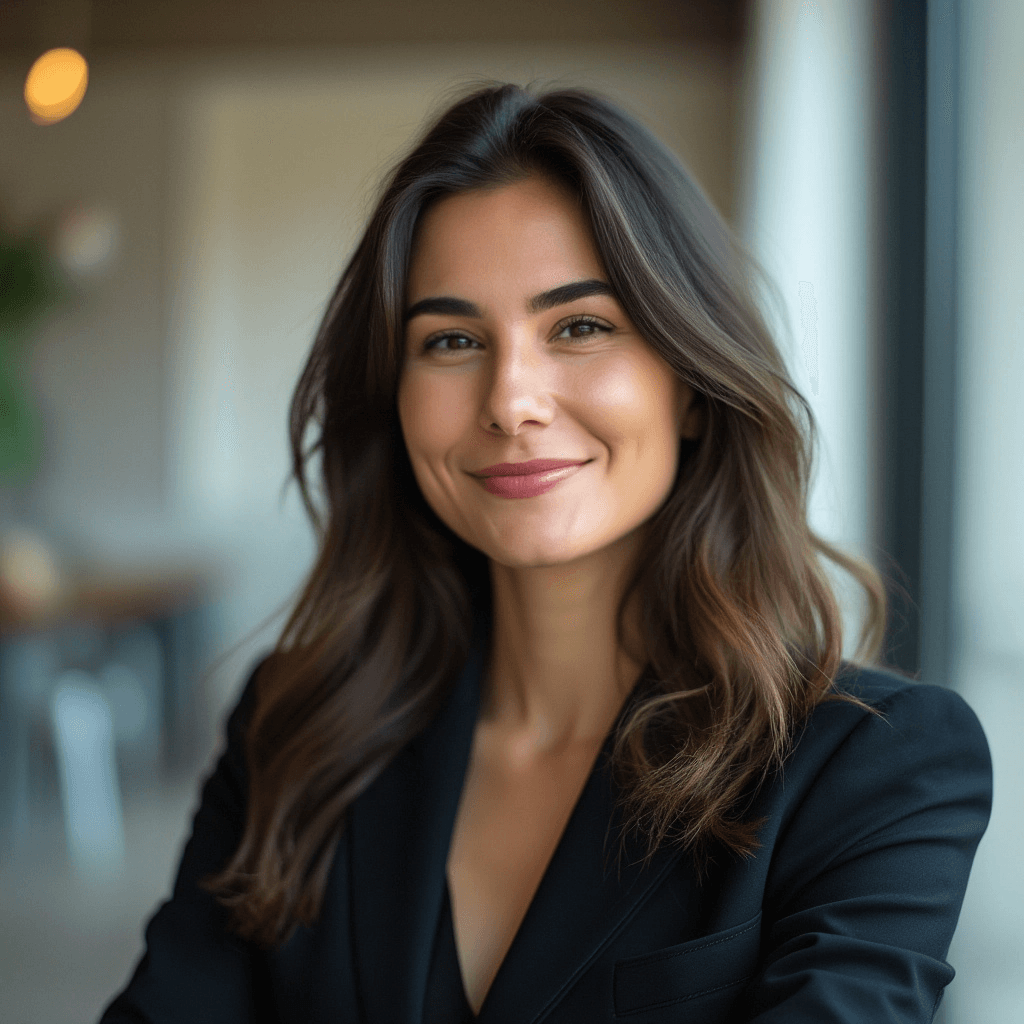 Architect headshot of an architect with folded arms and a professional demeanor.